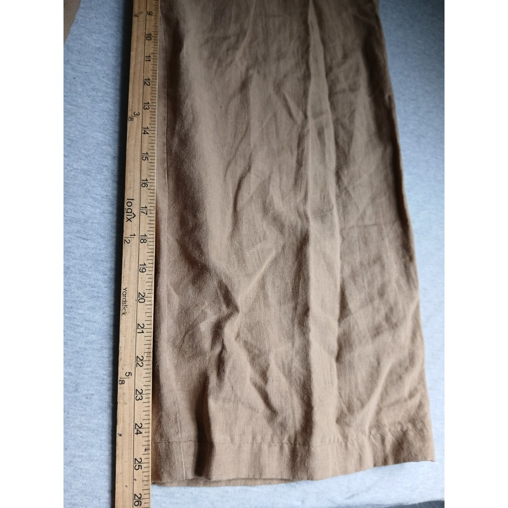 Eileen Fisher Pants Medium 100 Linen Wide Leg Beach Resort Lagenlook Pull On - Picture 3 of 12